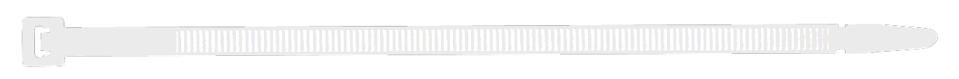 Abraçadeira de fivela plástica, branca (100un)